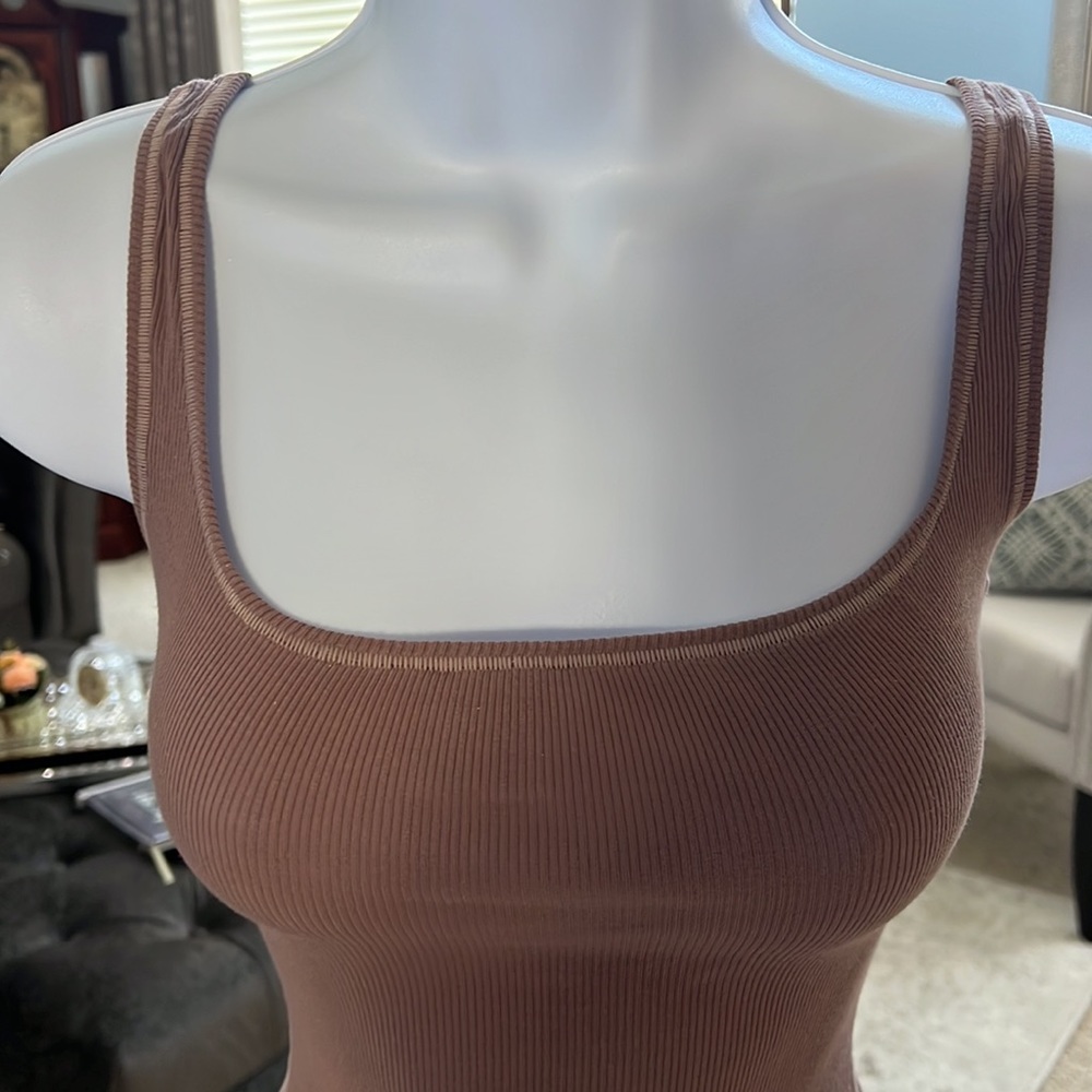 Skims ribbed cotton bodysuit - Picture 2 of 8